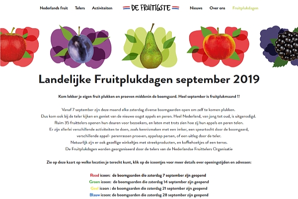 Strona internetowa organizatora www.defruitigste.nl/plukdagen