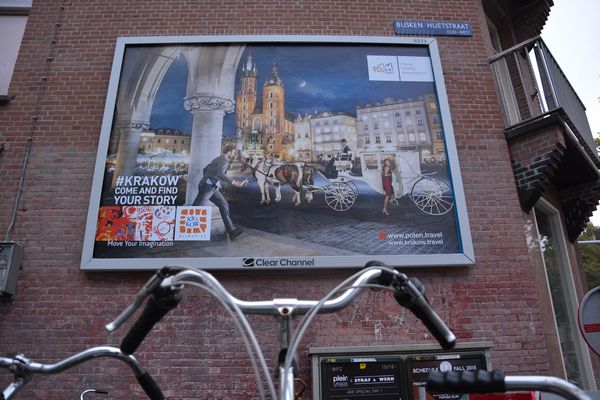 Zdj. Billboard promujący Kraków w Amsterdamie. Fot. ZOPOT Amsterdam