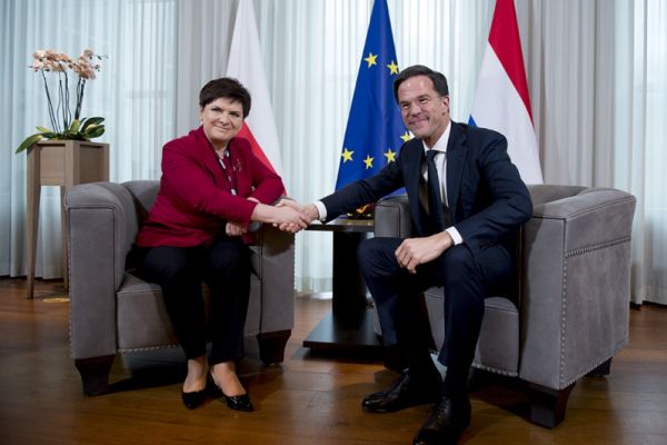 Premier Beata Szydło i premier Mark Rutte // fot. P. Tracz, KPRM