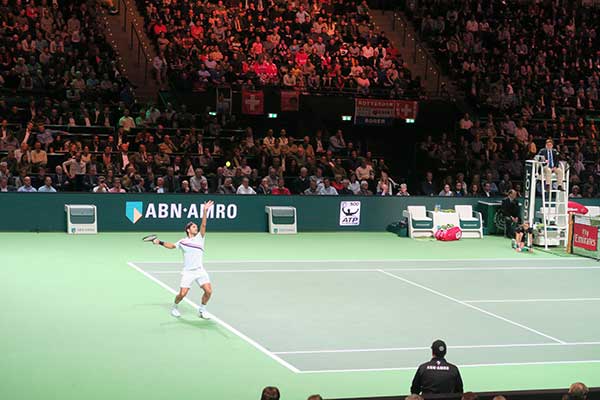 Roger Federer w Rotterdamie, fot. Łukasz Koterba, Niedziela.NL